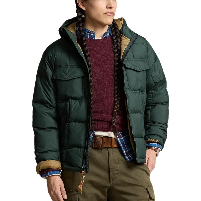Polo Ralph Lauren Мужская пуховая куртка лесной зелёный, Forest Green — фото 3