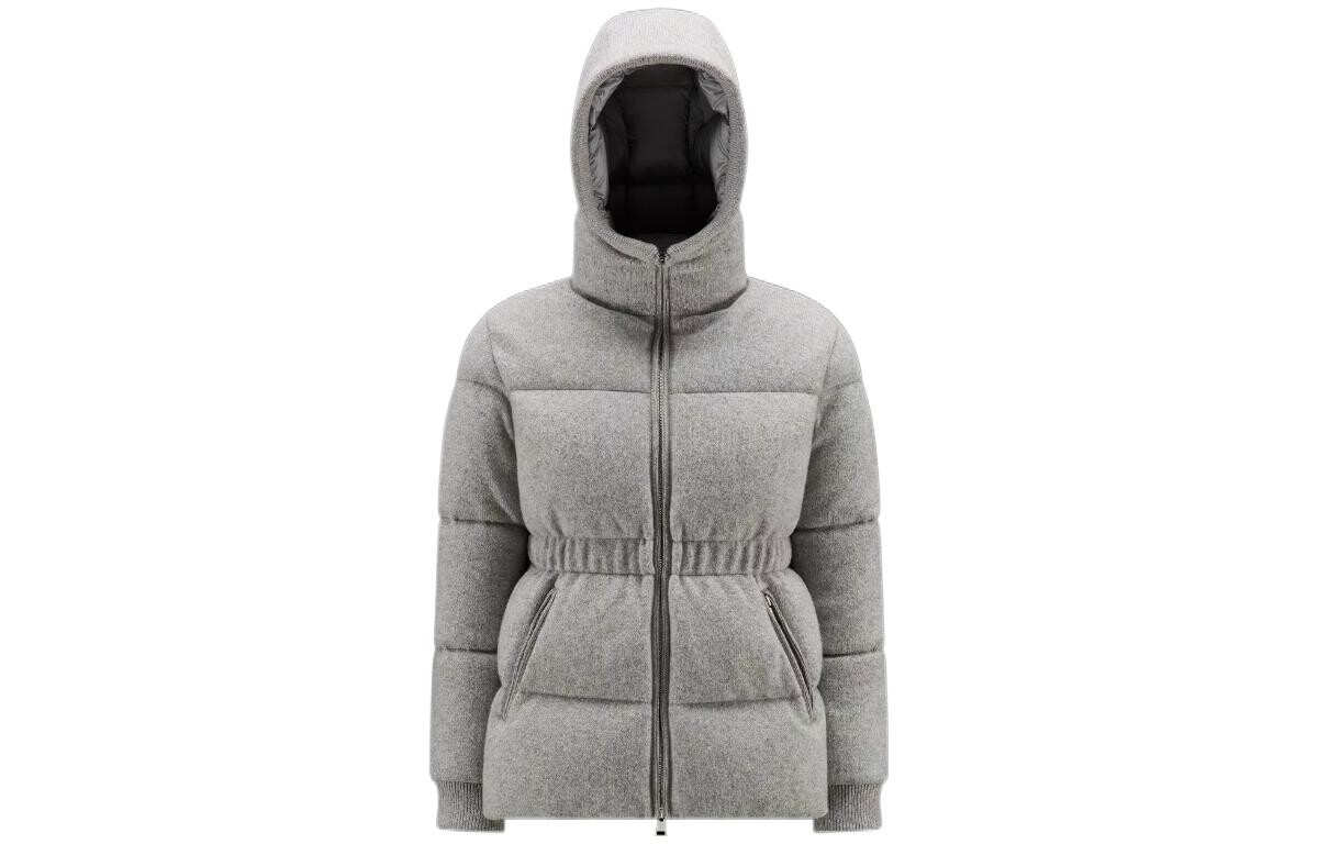 

Пуховик женский серый Moncler