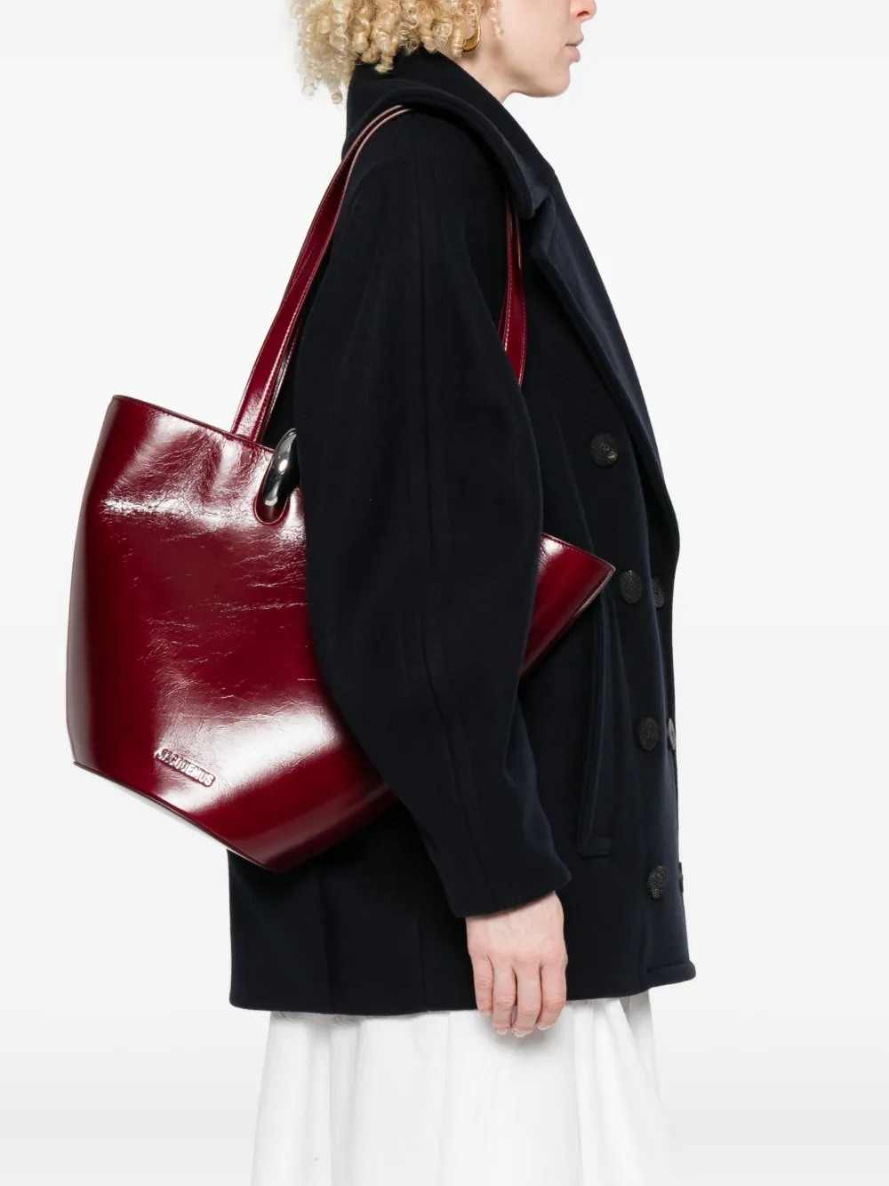 Сумка-тоут с кольцевыми ручками Jacquemus, красный — фото 2