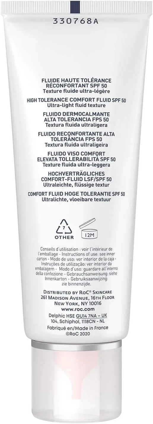 Солнцезащитный флюид RoC Soleil-Protect High Tolerance Comfort Fluid SPF 50 для чувствительной кожи, 50 мл Roc — фото 3