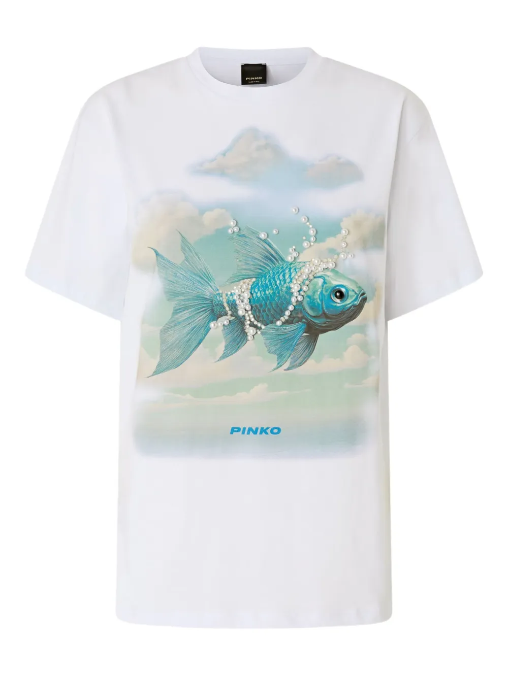 

Футболка с графическим принтом Pinko, белый