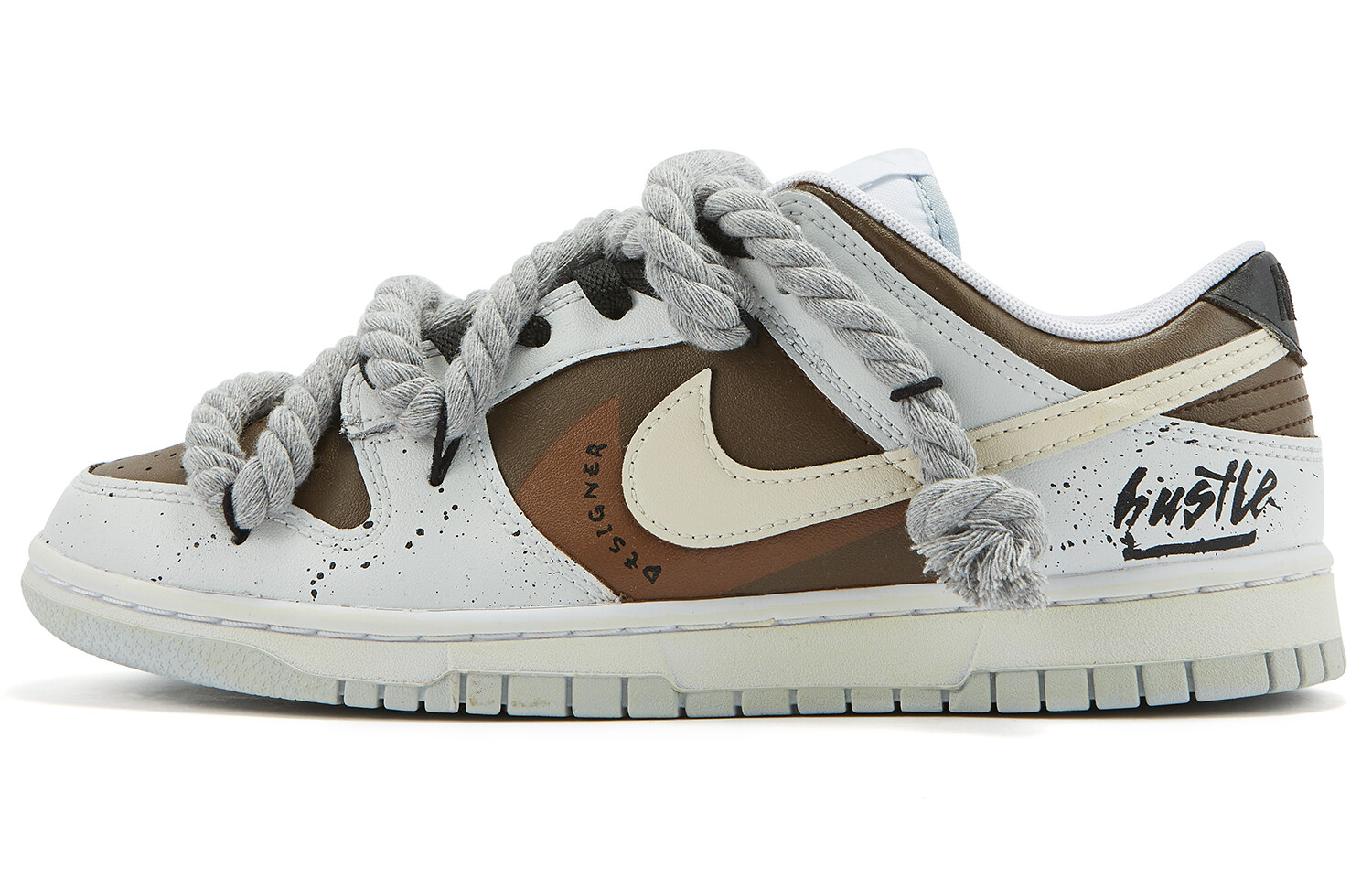 

Кроссовки Nike Dunk Skateboard Shoes Men Low-Top Gray Brown/Black