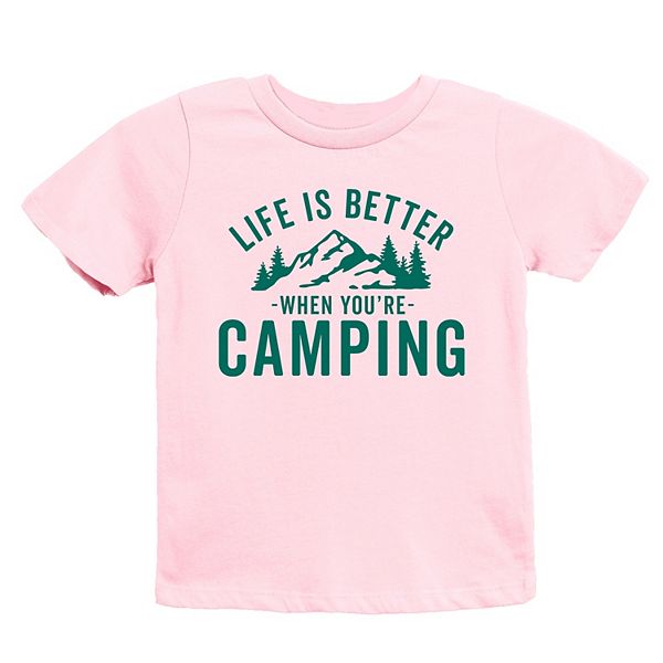 

Футболка с коротким рукавом Life is better when you're camping The Juniper Shop, Pink