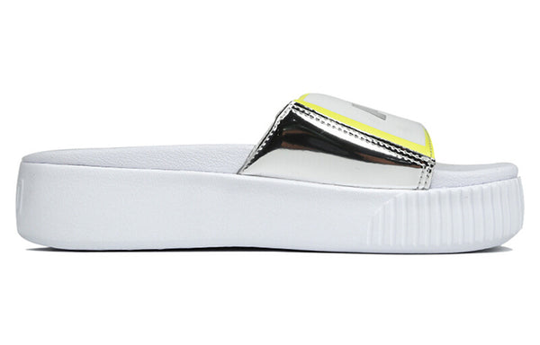 Тапочки platform slide tz 'white silver' Puma, белый — фото 2