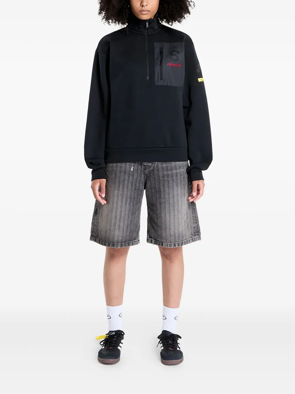Толстовка с логотипом из коллаборации с Footshop и Sparta Adidas, черный — фото 2