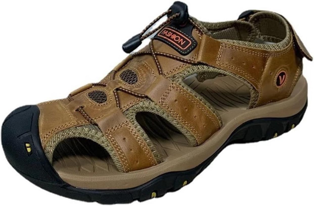 

Мужские походные сандалии DMGYCK, с поддержкой свода стопы, для прогулок и трекинга, рыбацкие сандалии, дышащая сетка, водонепроницаемые для пляжа и ортопедические спортивные мужские обувь, коричневый