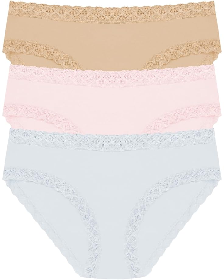 

Женские трусы Natori Bliss Girl Brief 3-pack, Quarry/Pink Sky/Cafe