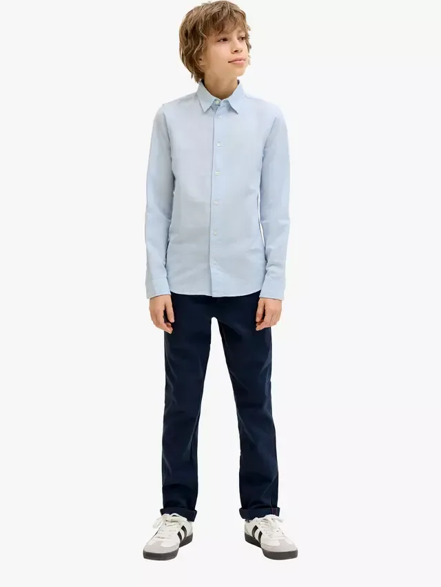 Детская рубашка Breeze из льняной смеси, небесно-голубой цвет Jack & Jones — фото 2