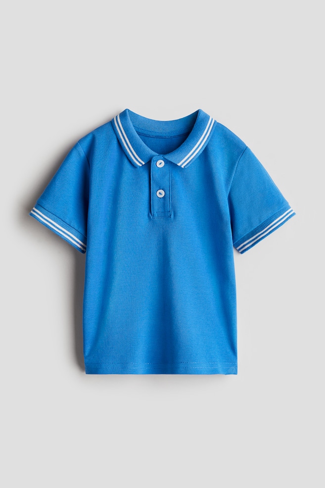 

Рубашка поло из хлопкового пике H&M, синий