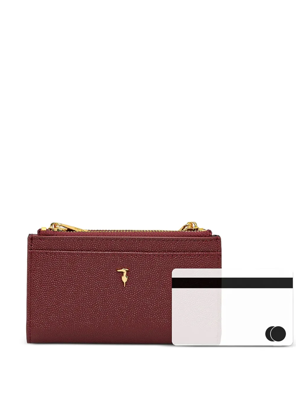 

Кошелек с фирменной табличкой Trussardi, красный