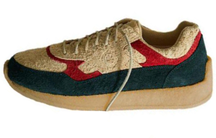 

Кроссовки clarks Lockhill Ronnie Fieg 8th Street Scarab Hairy Suede, коричневый/красный/зеленый