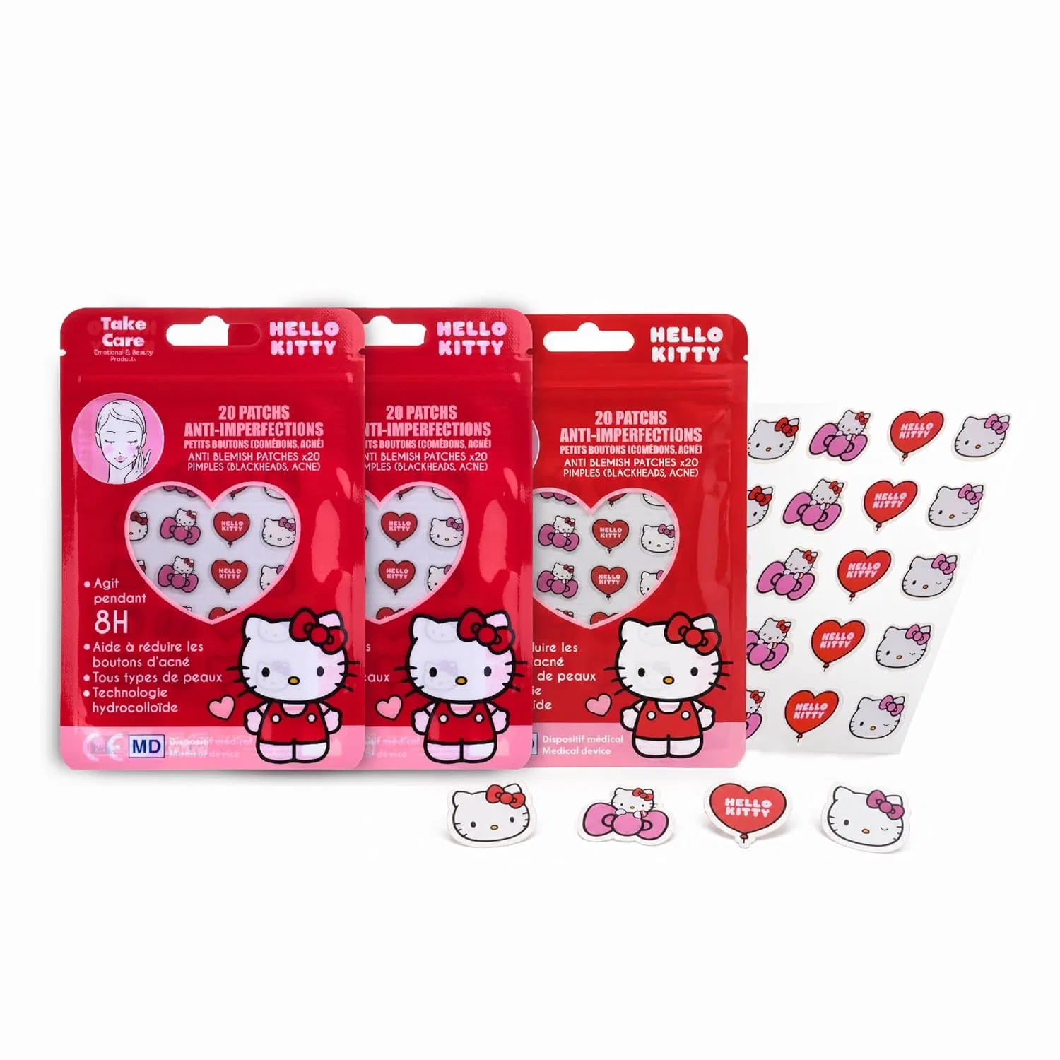 Патчи от прыщей «Hello Kitty» в форме звезд, 60 шт. Mevsim Store, Hello Kitty 60Pcs