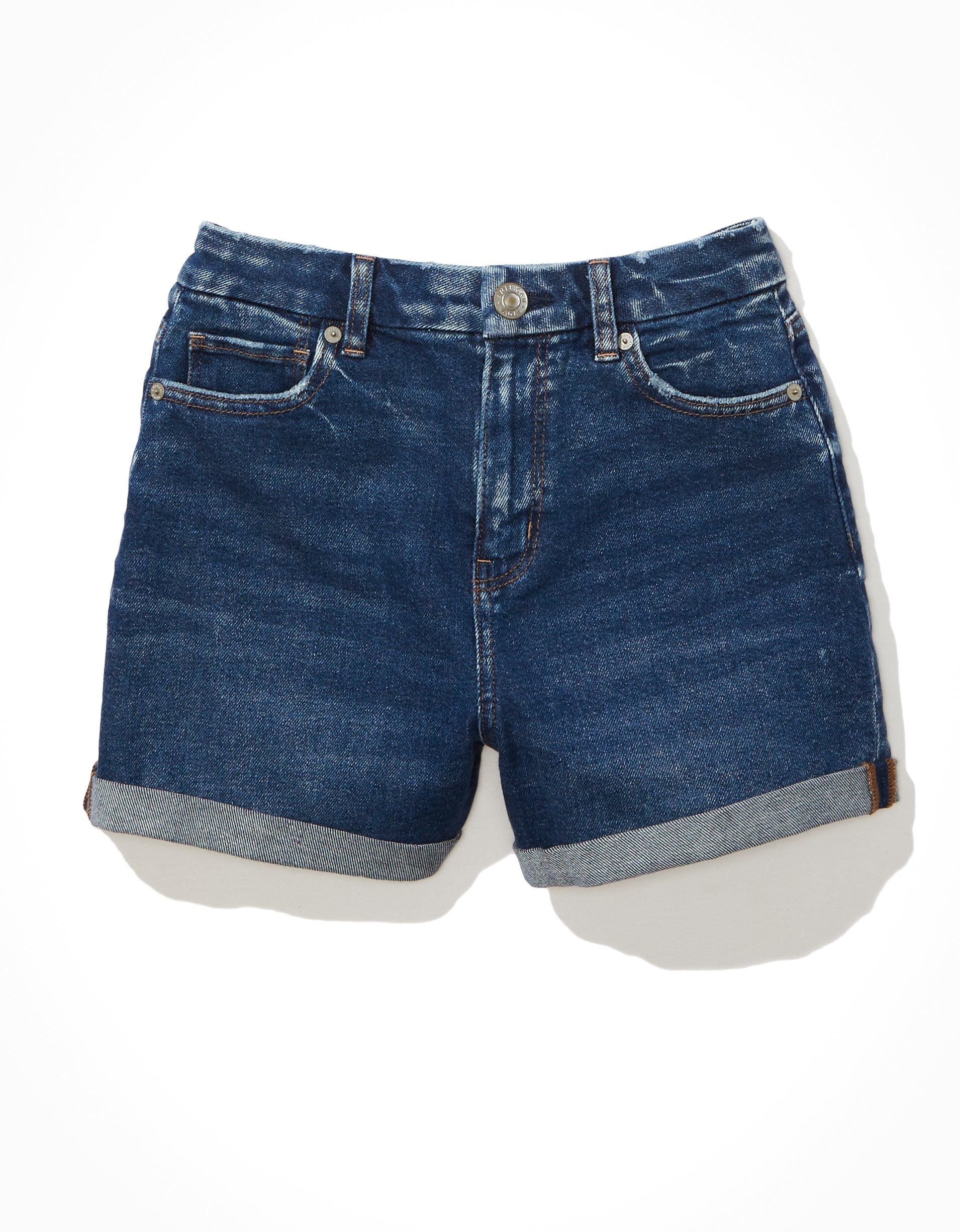 

AE Stretch Curvy Джинсовые шорты Mom American Eagle Outfitters, цвет dark dreams