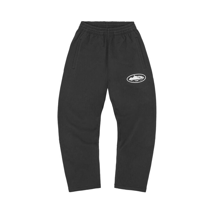 

Брюки Corteiz Island Puff Print Open Hem Pant, черный