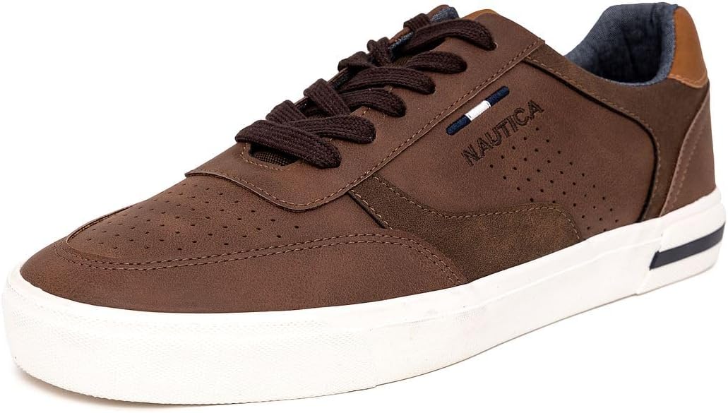 

Мужские классические низкие модные кроссовки Nautica, темно-коричневый
