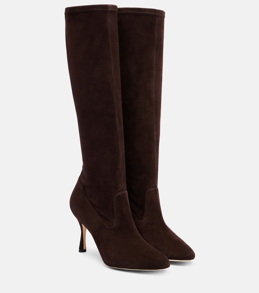 Ботинки Myconia до колена из замши Manolo Blahnik, Dbrw 2011