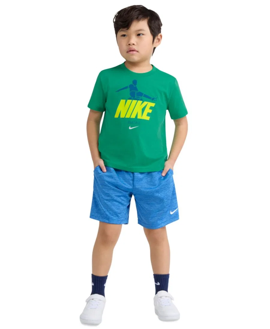 Футболка с коротким рукавом для мальчиков 4-7 лет Nike, зеленый — фото 2