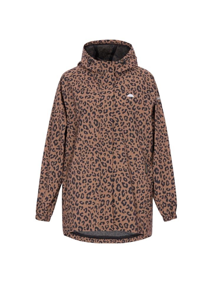 

Schmuddelwedda Женская куртка темно-бежевого цвета с черным леопардовым принтом
