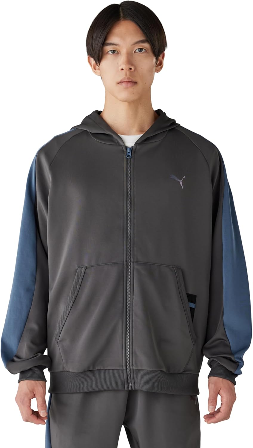 

Худи Puma TRN EDGE Knit FZ 528001 для мужчин, для тренировок в спортзале, быстросохнущая, темно-серый