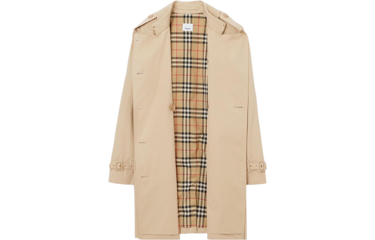 Пальто Burberry женское мягкое, желто-коричневый — фото 2