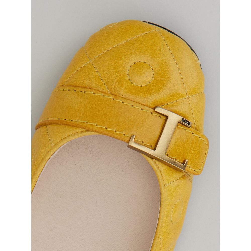 

Кожаные балетки T Timeless TOD's, цвет Zabaione
