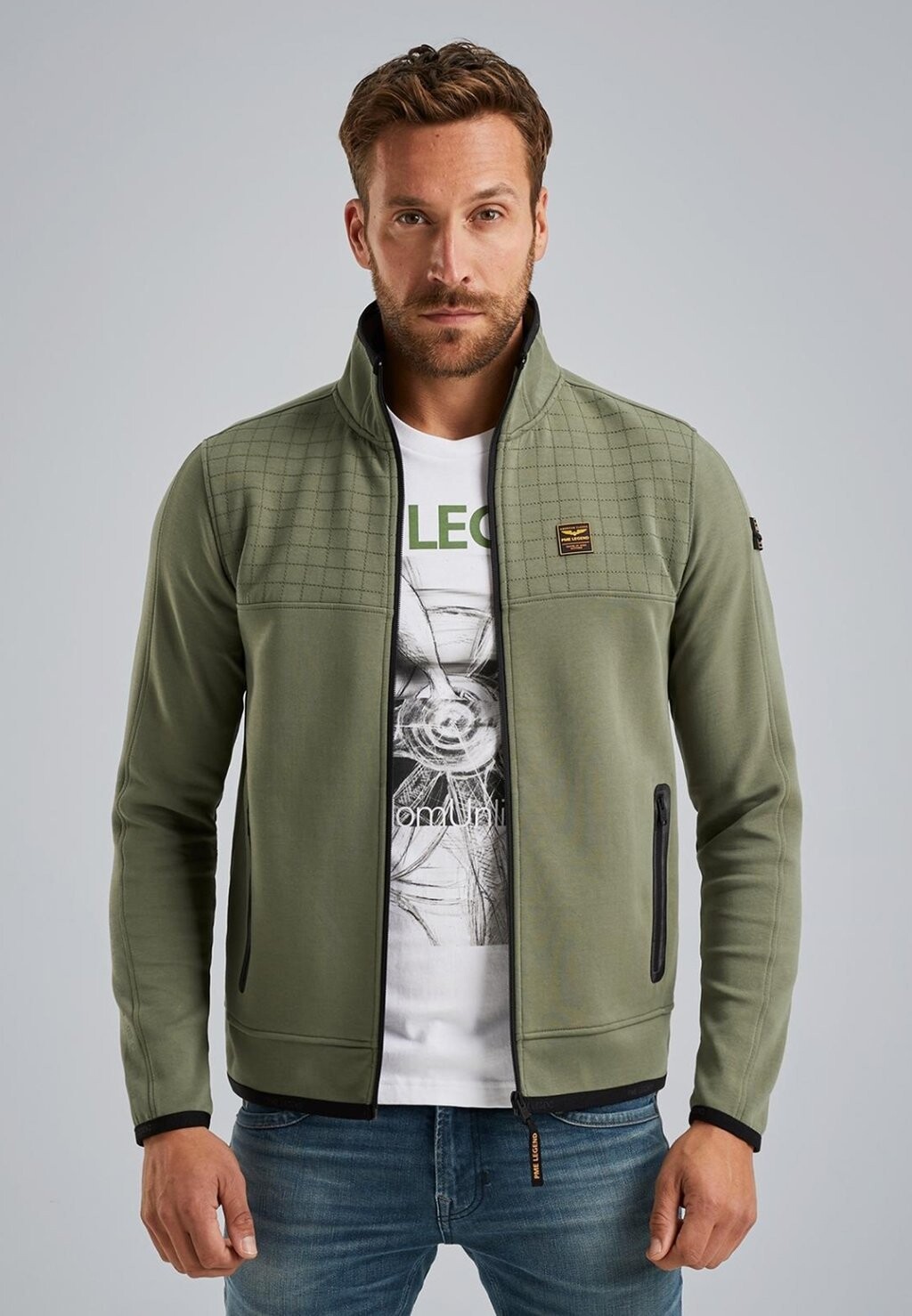 

Толстовка MIT REISSVERSCHLUSS PME Legend, цвет deep lichen green