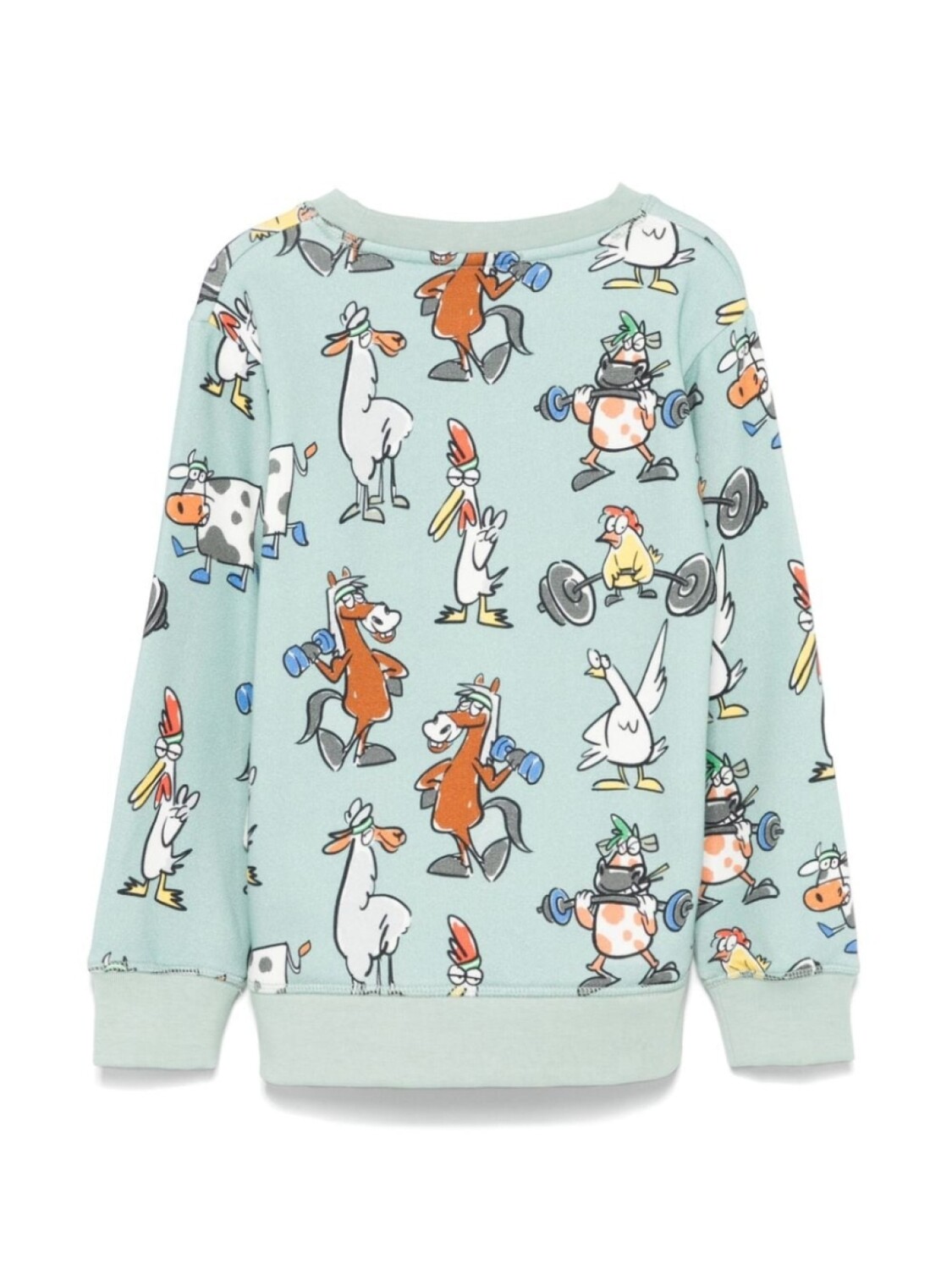 Толстовка Stella McCartney Kids с анималистичным принтом, зеленый — фото 2