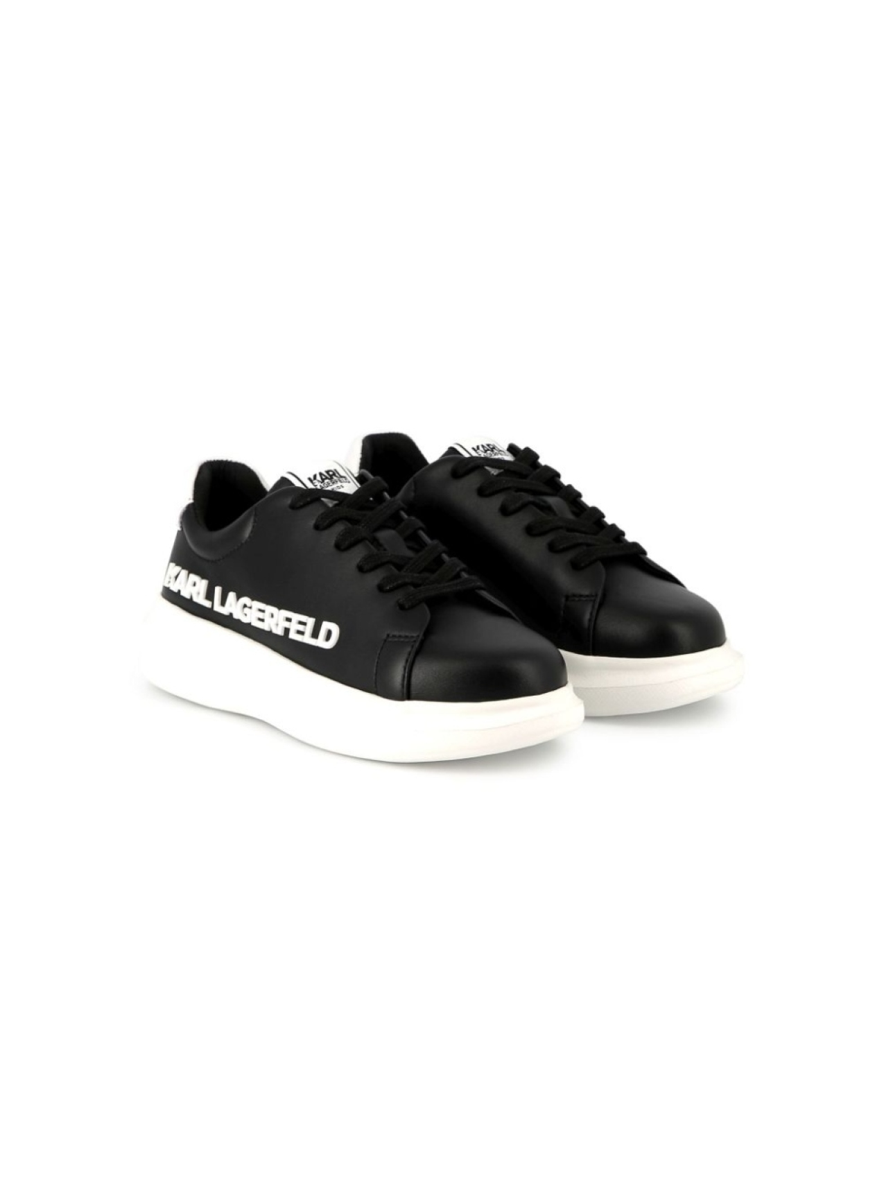 

Karl Lagerfeld Kids кроссовки с тисненым логотипом, черный