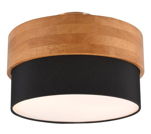 

Потолочный светильник MeineWunschleuchte Holz Stoff 30cm цвет schwarz/holz