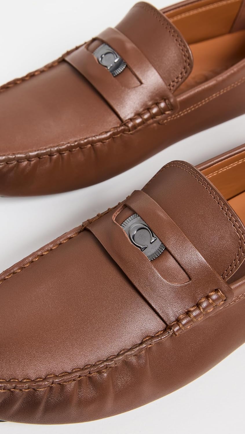 Мужские лоферы COACH C Coin из кожи, Saddle — фото 4