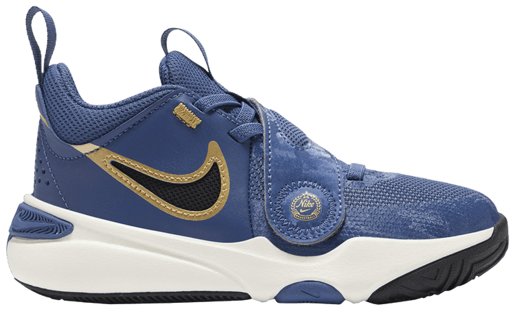 

Кроссовки Nike Team Hustle D11 PS 'Mystic Navy Metallic Gold', синий