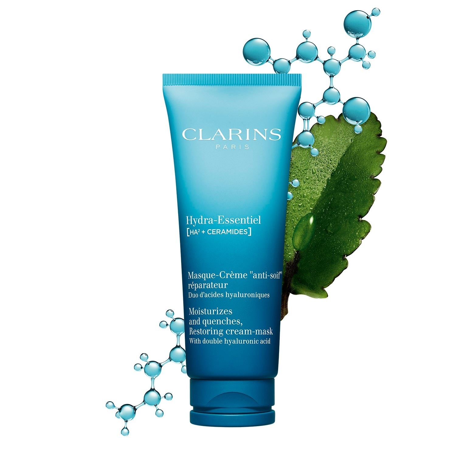 Маска для лица Clarins — Hydra-essentiel ha² masque-crème anti-soif réparateur , объем, 75 мл — фото 2
