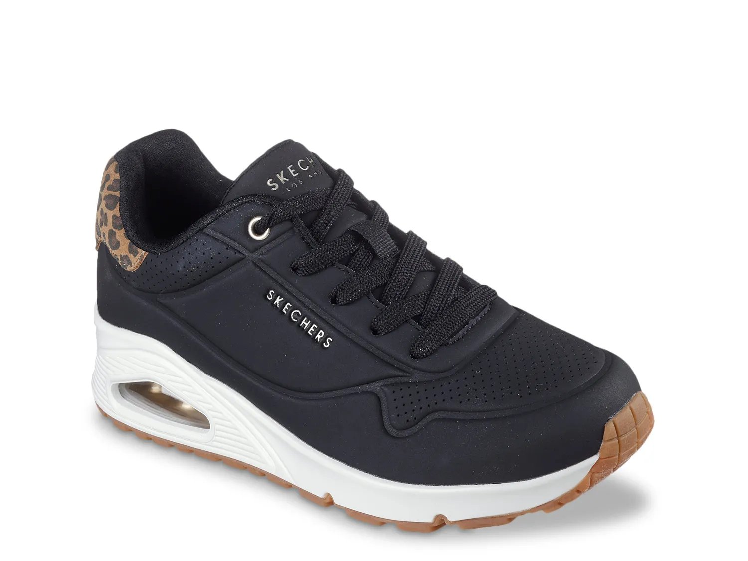 Кроссовки Skechers Uno Jungle Nite Sneaker - Women's, Black/Tan Leopard Print