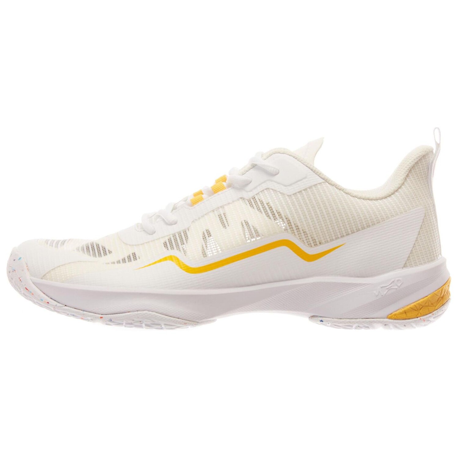 

Кроссовки DECATHLON Badminton Shoes Men Low-top White/Yellow, золотой