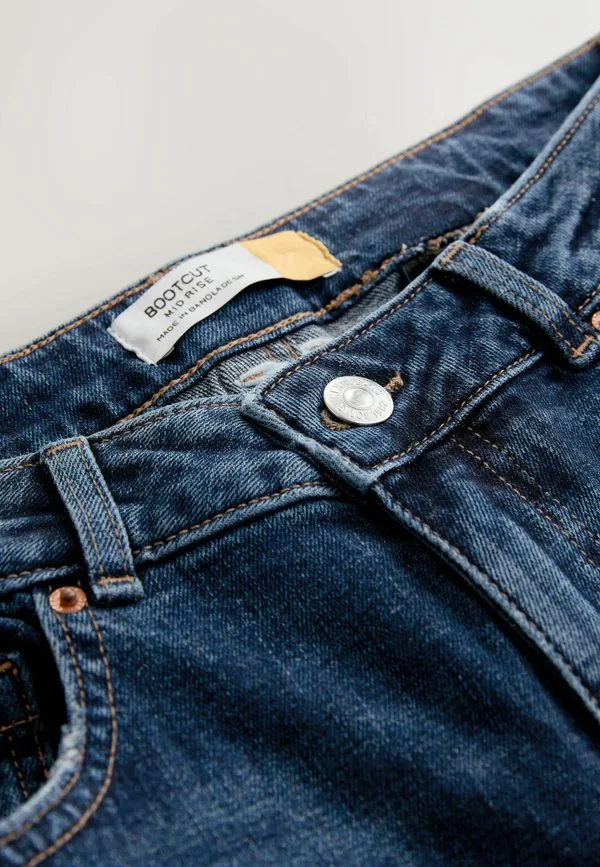 Джинсы прямого кроя со средней посадкой, классические джинсы-клеш. Next, Denim Dark Blue — фото 2