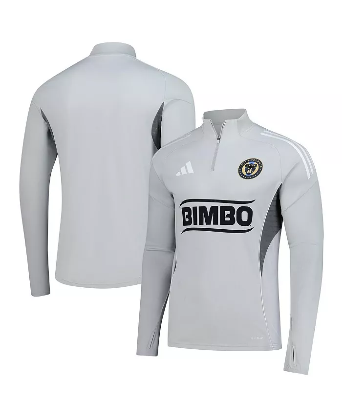

Толстовка Men's Silver Philadelphia Union 2025 Quarter-Zip Long Sleeve Training Top adidas