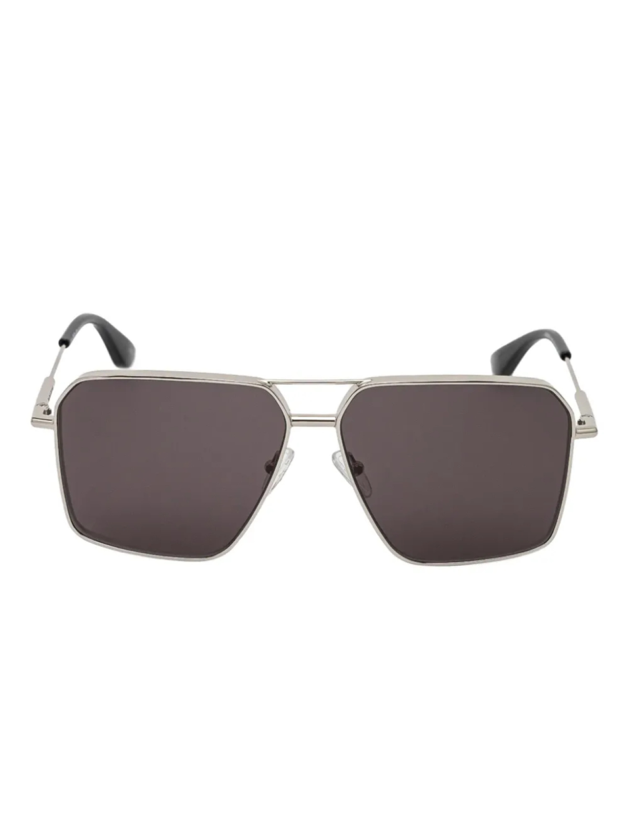 

Солнцезащитные очки в угловатой оправе Alexander McQueen Eyewear, серебряный