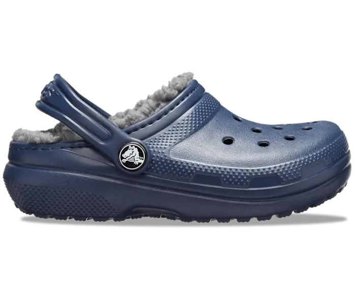 

Классические сабо на подкладке Crocs детские, цвет Navy / Charcoal