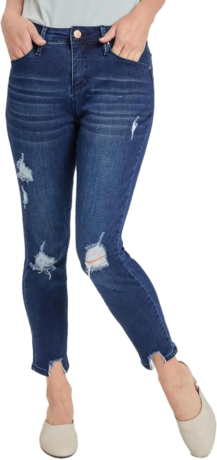 

Royalty for Me Women's YMI джинсы High Rise Ankle с разрушенным подолом