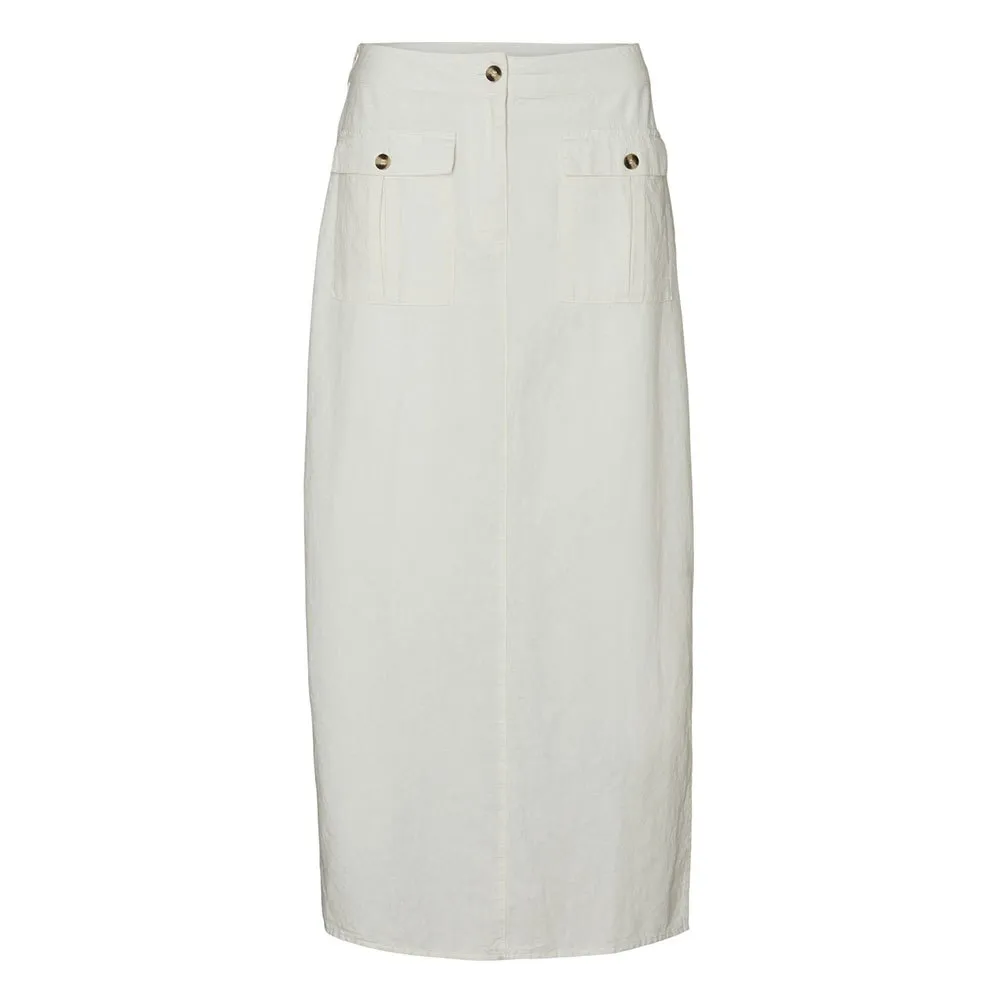 

Юбка Vero Moda Luna Tall midi, бежевый