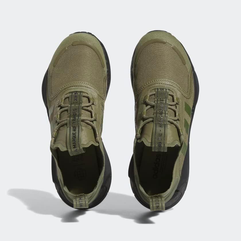 Детские кроссовки для бега adidas NMDV3, черный/оливковый — фото 2