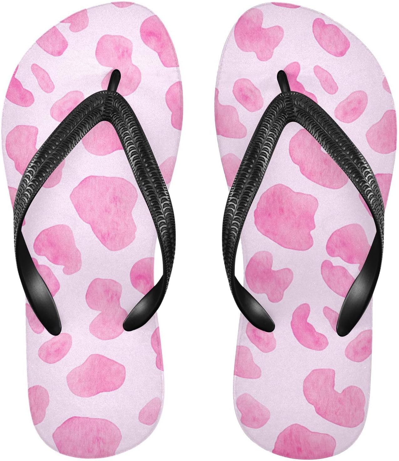 

Розовые пляжные сланцы с леопардовым принтом для женщин и мужчин, летние повседневные шлепанцы для душа 20861838 Kfbe