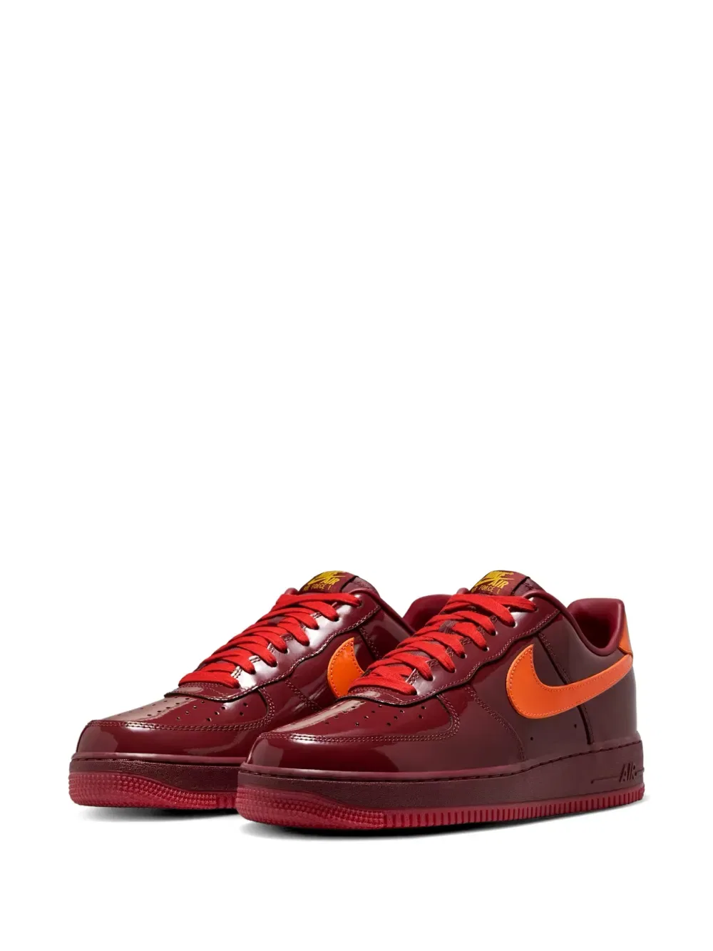 Низкие лакированные кроссовки Air Force 1 Nike, красный — фото 2