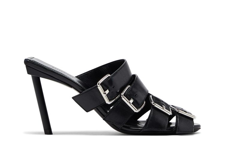 Кроссовки Balenciaga Wmns Buckle Strap Sandal 'Black Silver', черный
