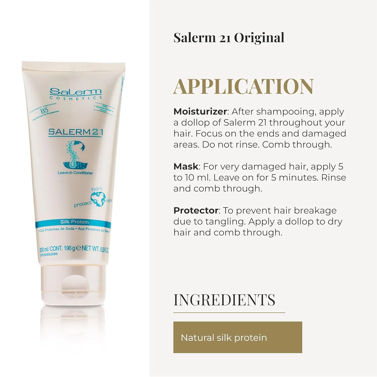 Несмываемый кондиционер «21 Silk Protein» от Salerm — фото 4