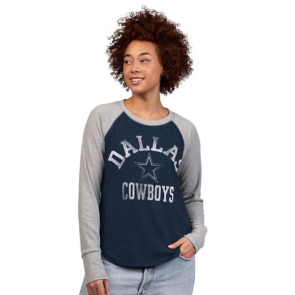 

Женская футболка с длинным рукавом raglan waffle knit dallas cowboys в цвете navy/gray G-Iii 4Her By Carl Banks, Синий, Женская футболка с длинным рукавом raglan waffle knit dallas cowboys в цвете navy/gray G-Iii 4Her By Carl Banks