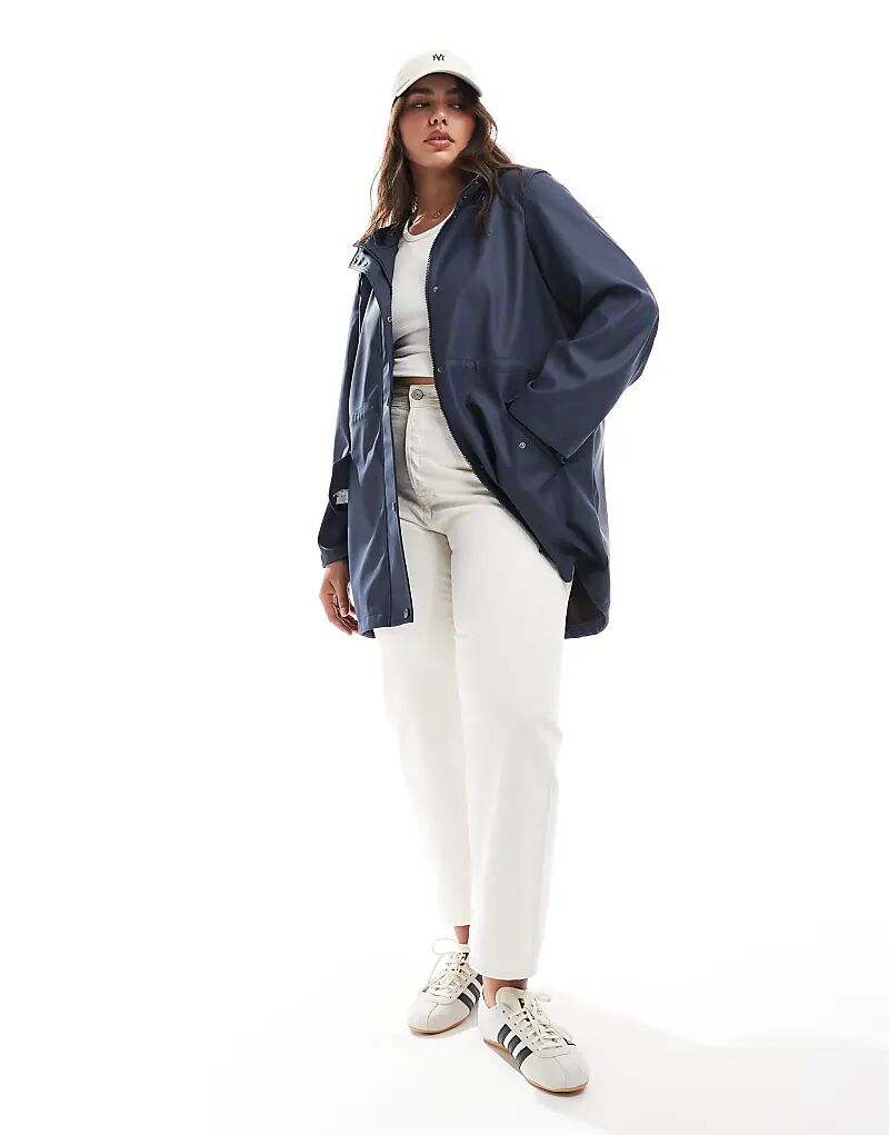 

Куртка-дождевик Vero Moda Curve с капюшоном, темно-синего цвета, Синий, Куртка-дождевик Vero Moda Curve с капюшоном, темно-синего цвета