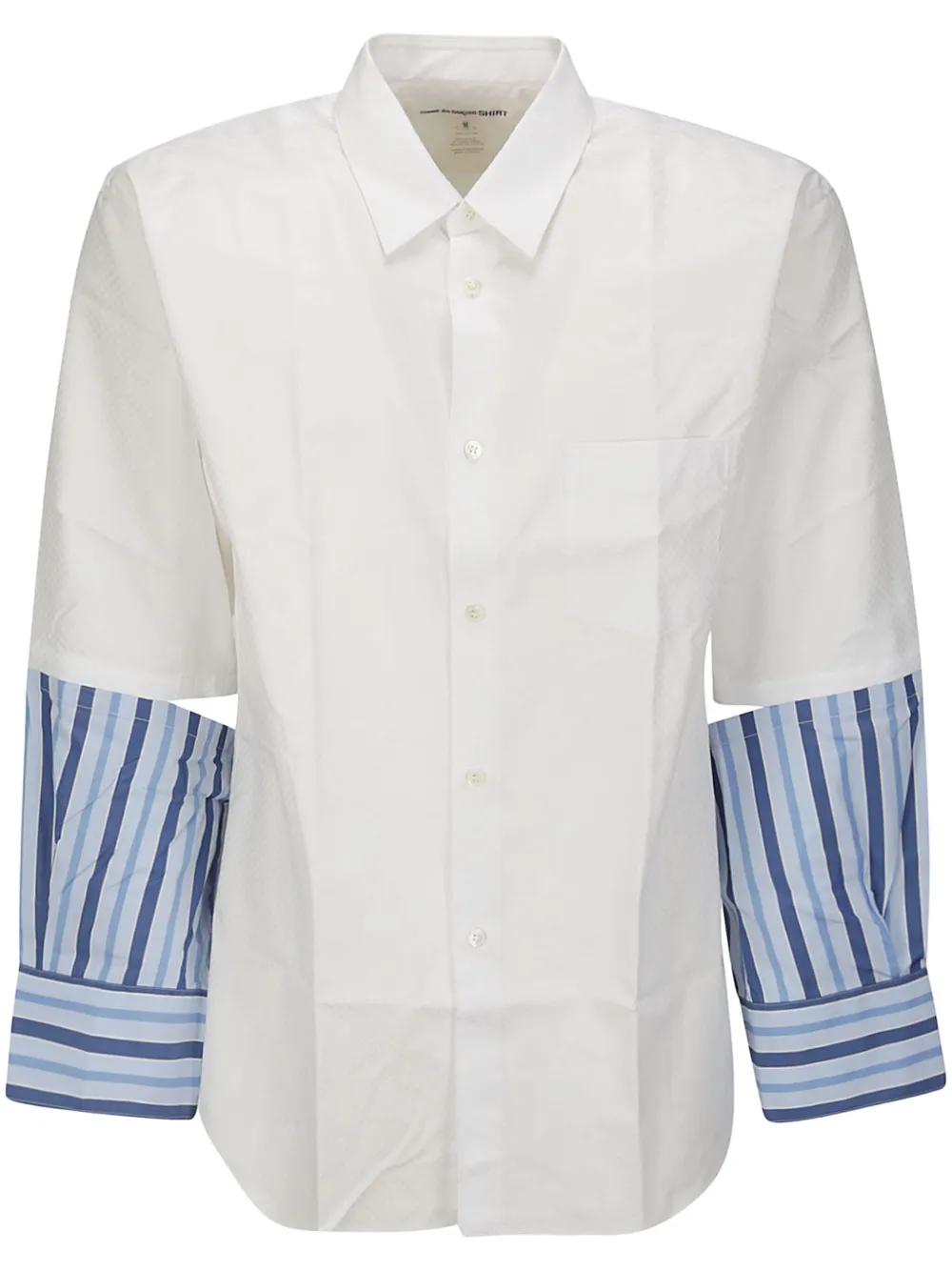 

Рубашка с отделкой в полоску Comme Des Garçons Shirt, белый