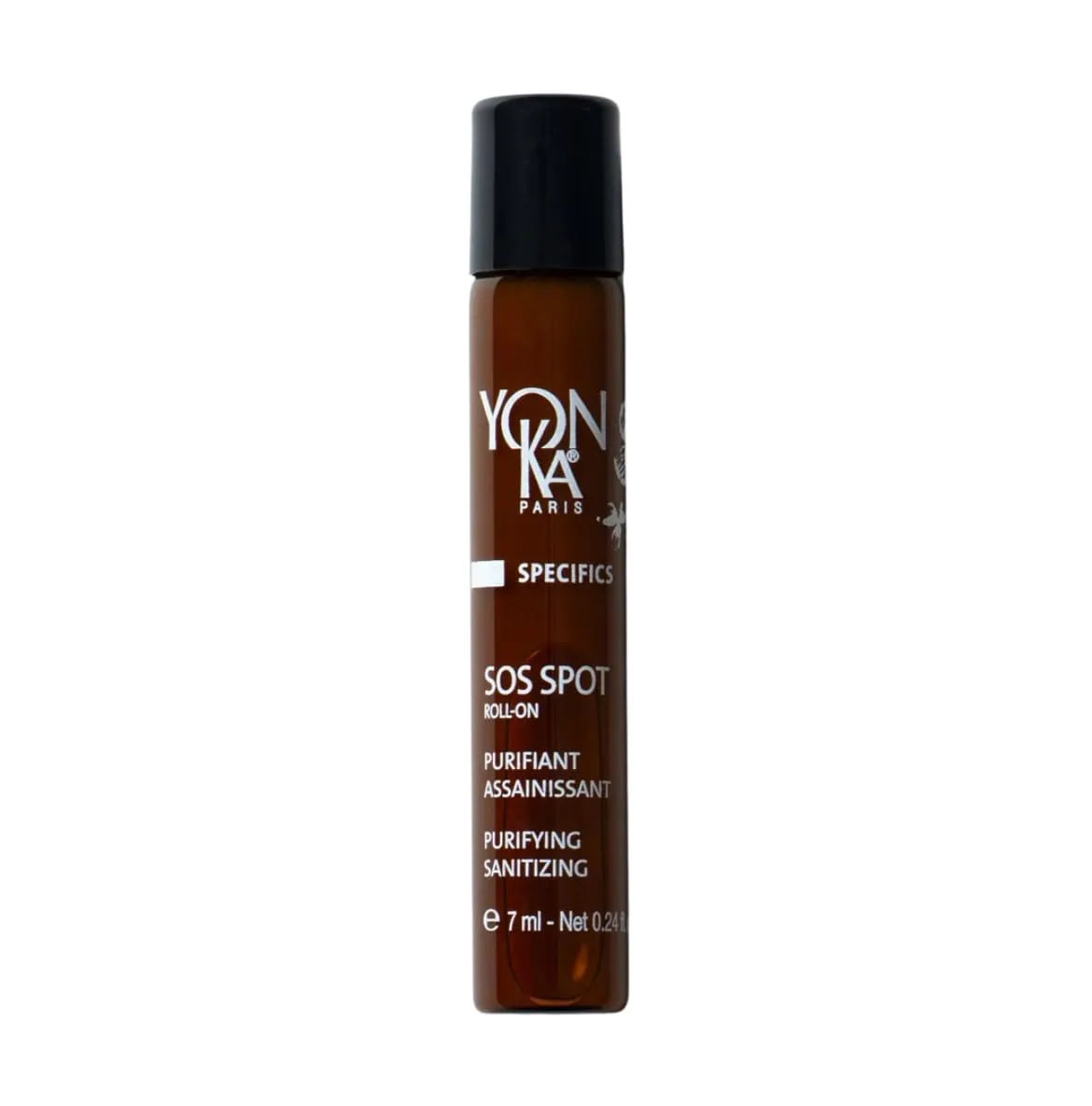 Роликовый дезодорант Yon-Ka SOS Spot Roll-On | Целенаправленное средство от прыщей и высыпаний | Успокаивает и очищает кожу | Без спирта | Дорожный размер 0,24 жидких унции Yonka