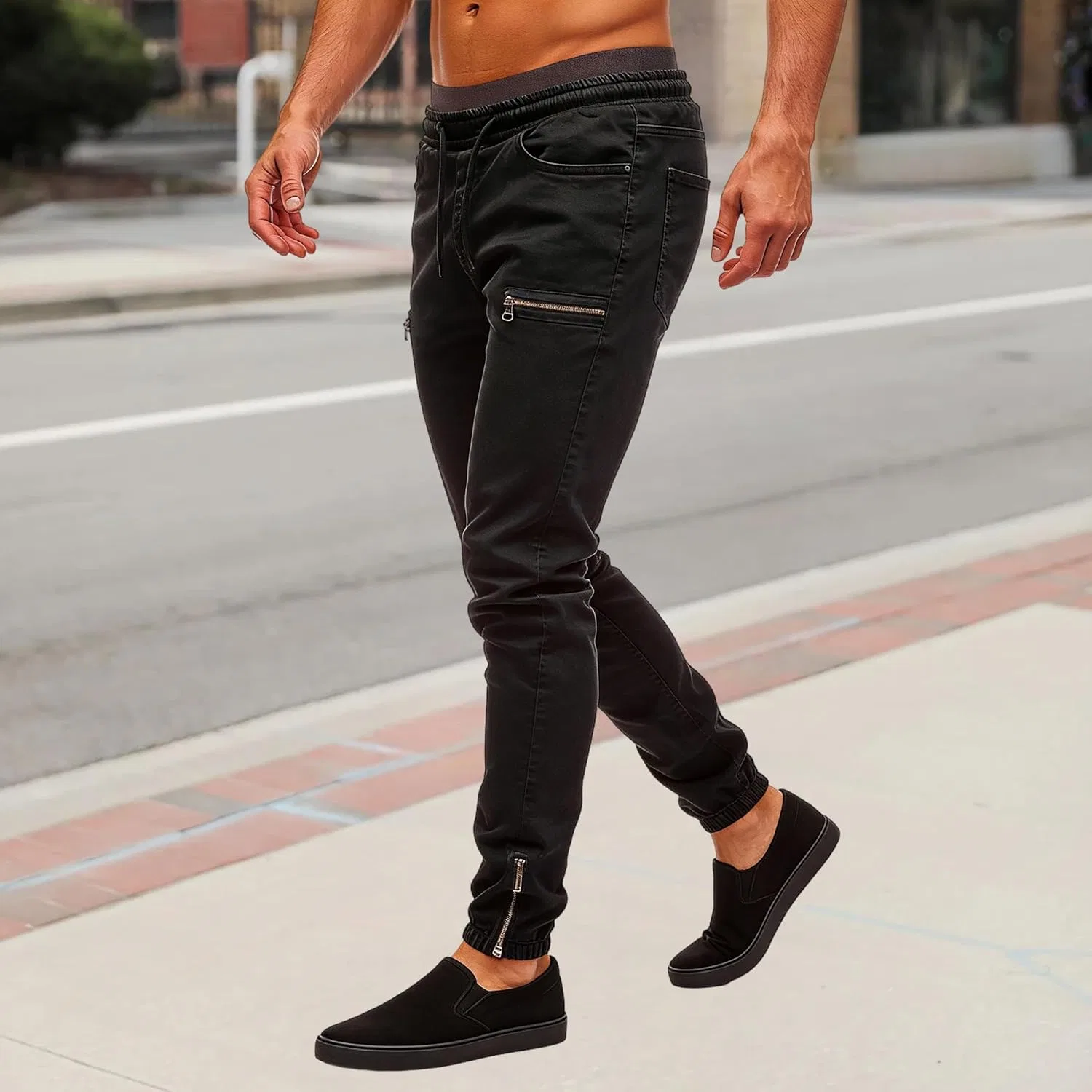 Джинсы Slim Fit Черный — фото 4